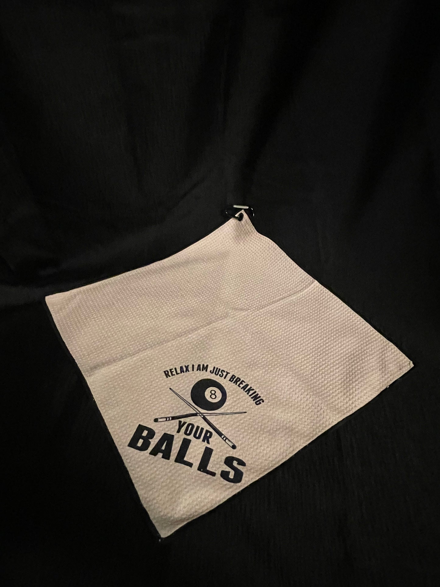 Billiards towel with clip